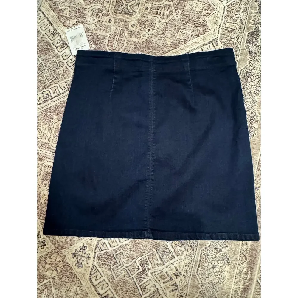 NWT FREE PEOPLE Denim Mini Skirt With Elastic Waist